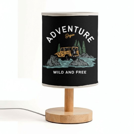 Light Blue Illustration Adventure Fabric Lamps