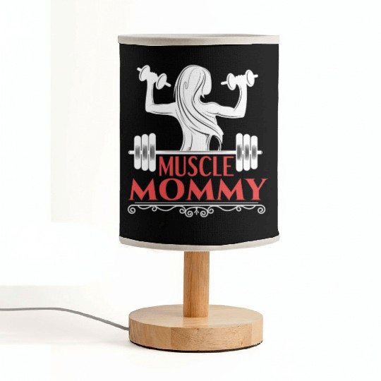 Muscle Mommy fitness saying Fabric Lamps
