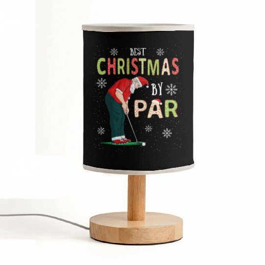 Golf Santa Claus Pun Golfer Gift Golfing Fabric Lamps