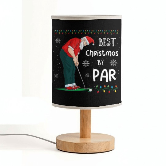 Golf Santa Claus Pun Golfer Gift Golfing Fabric Lamps
