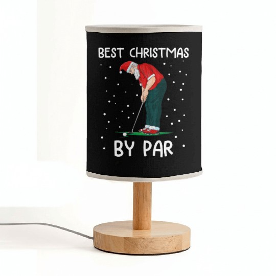 Golf Santa Claus Pun Golfer Gift Golfing Fabric Lamps
