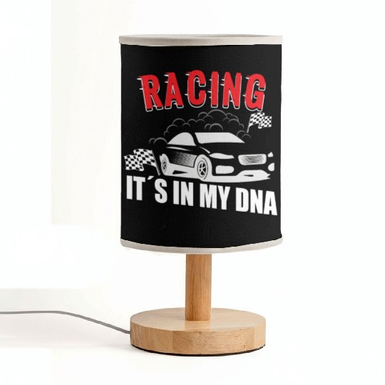 Race Car Dirt Track Racing Funny Racer Race Car Fabric Lamps
