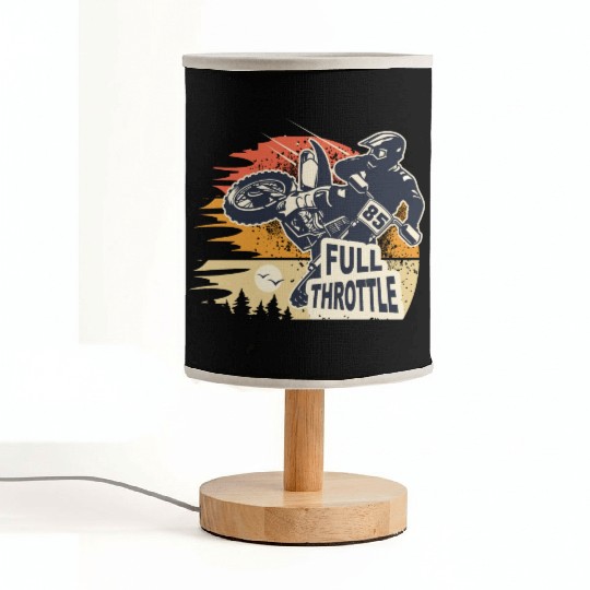 moto motocross moto cross enduro full throttle Fabric Lamps