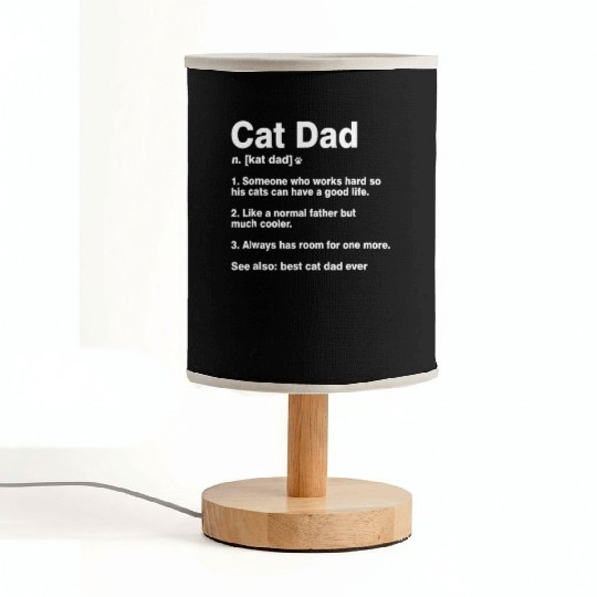 Cat Dad Definition Funny Meaning Fabric Lamps Cat Lover