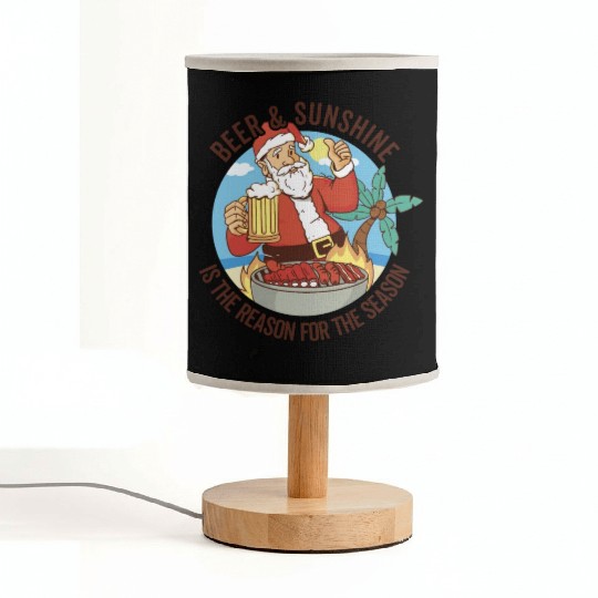 Summer Santa BBQ - Christmas In July Fabric Lamps