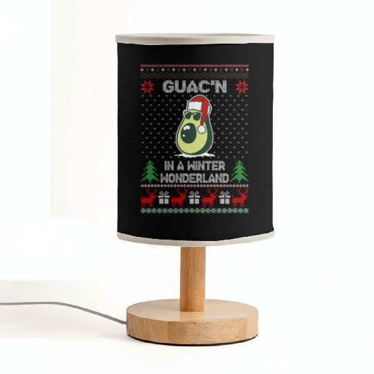 Guac'n In A Winter Wonderland Funny Christmas Fabric Lamps