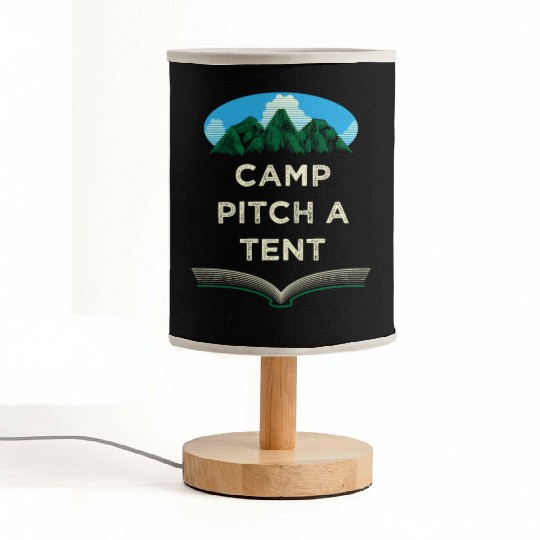 Camp Pitch a Tent Summer Camping Tropical Camper W Fabric Lamps