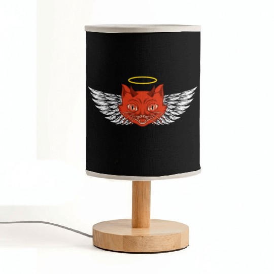 Angel and devil cat Fabric Lamps