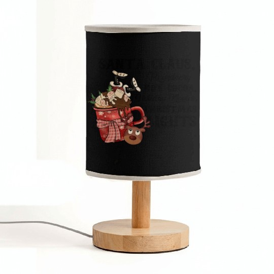 Santa Claus Reindeer Hot Cocoa Holiday Movies Fabric Lamps