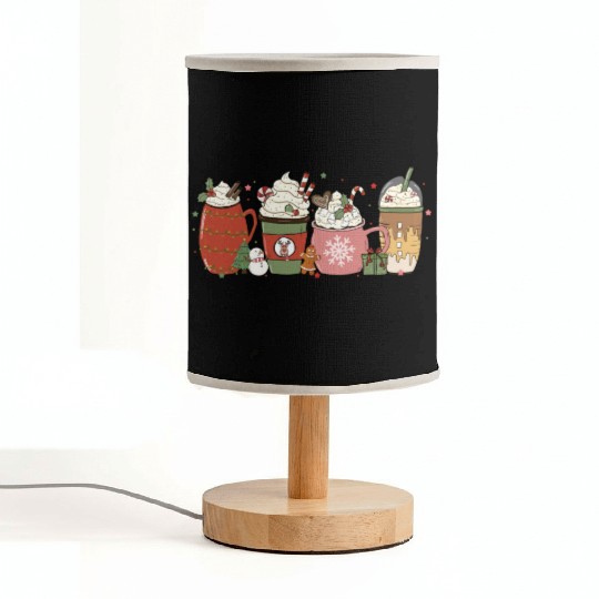 Hot Chocolate Cup Peppermint Mocha Fabric Lamps