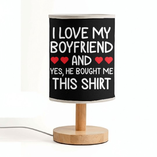 I Love My Boyfriend Gift for Girlfriend Valentine Fabric Lamps