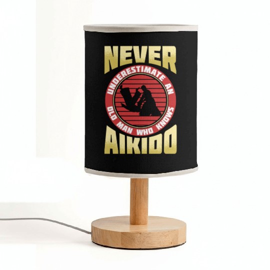 Aikido Old Man Japan Taekwondo Karate Martial Arts Fabric Lamps