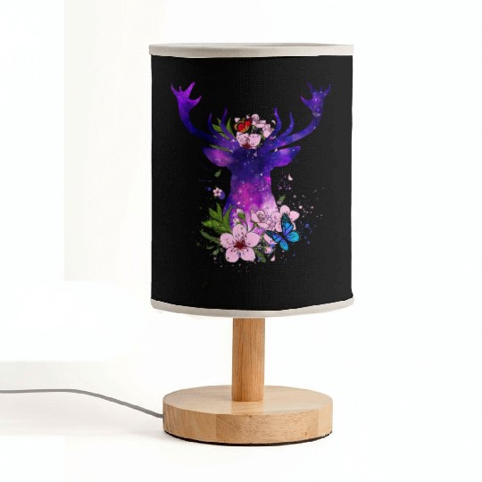 Floral Galaxy Deer Fabric Lamps