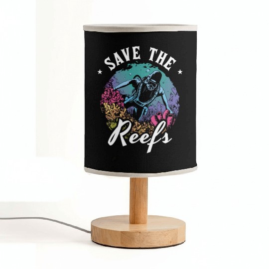 Marine Biology Save The Reefs Underwater Ecology Fabric Lamps