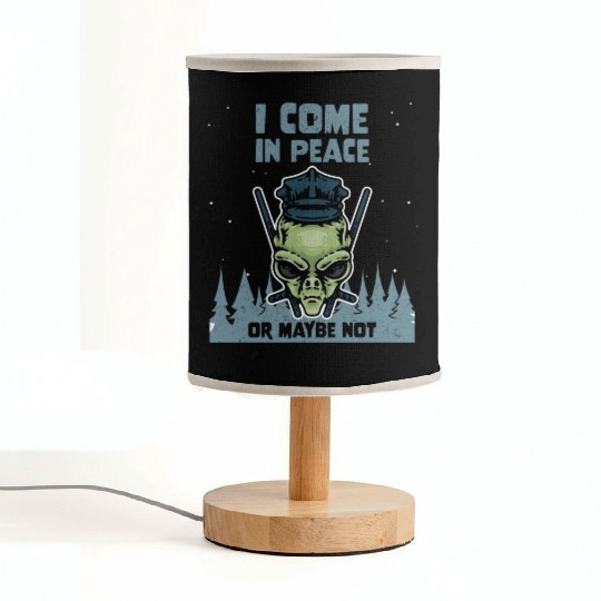 Alien Galaxy Lover I Come In Peace Or Maybe Not Fabric Lamps