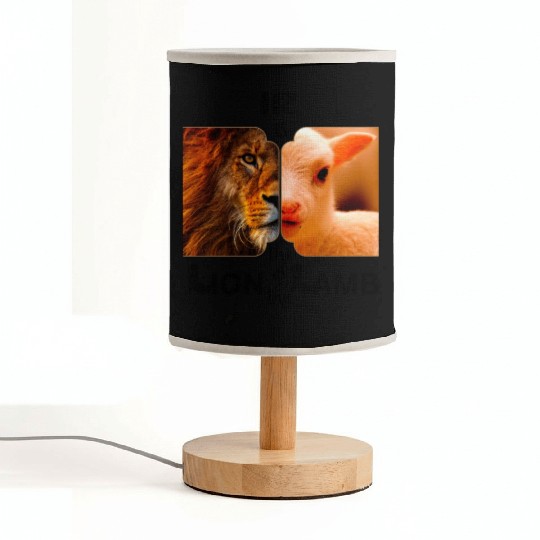 He is the Lion and the Lamb Fabric Lamps