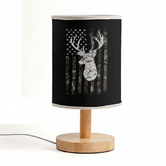 Buck Deer Hunting Camouflage Flag Hunter Fabric Lamps