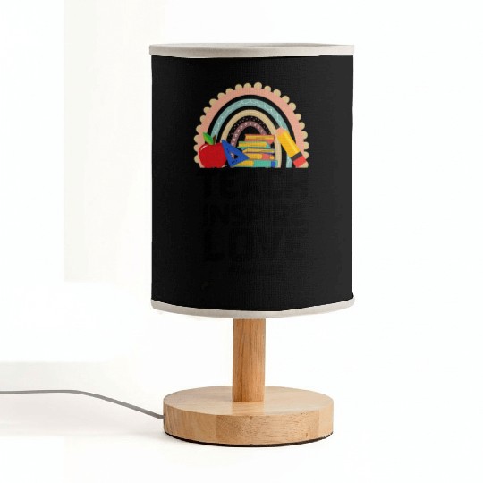 Teach Love Inspire Teacher Life Educate Saying Fabric Lamps
