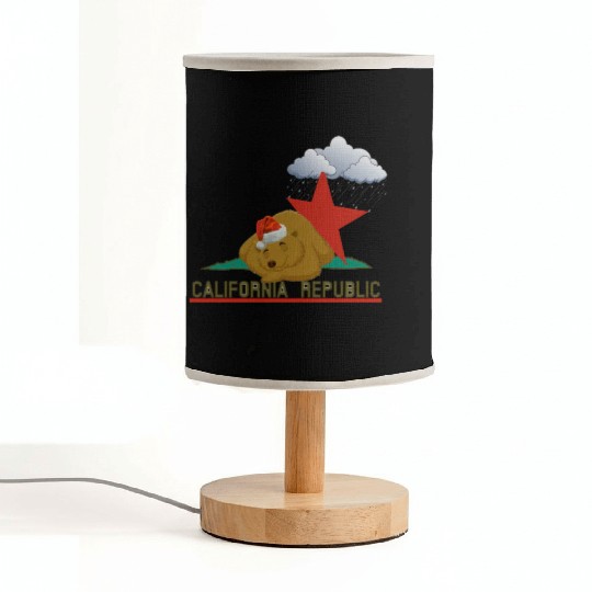 California bear in winter Fabric Lamps