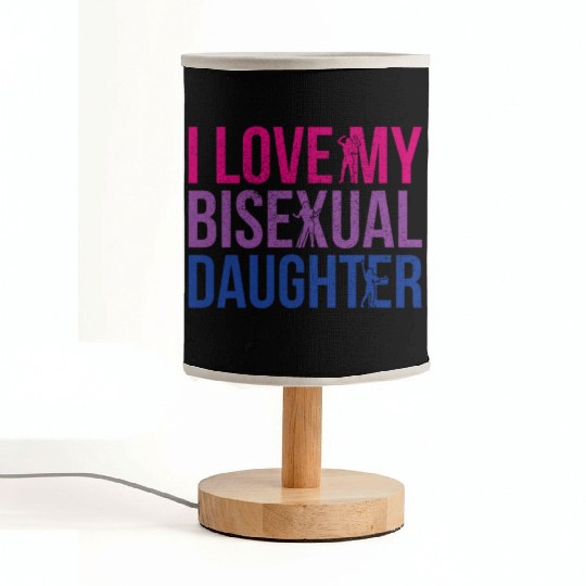 I Love My Bisexual Daughter Bi Pride Mom Fabric Lamps