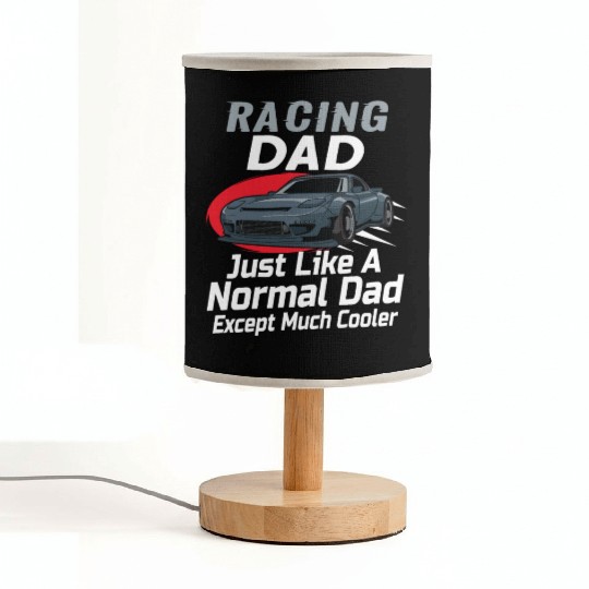 Race Car Dirt Track Racing Funny Racer Race Car Fabric Lamps