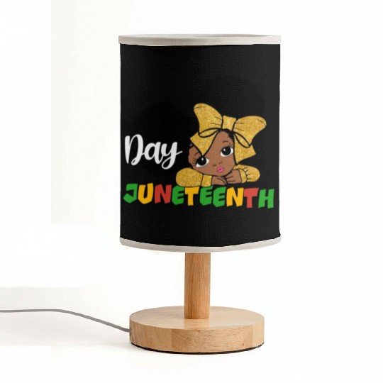 Juneteenth Day Celebration Afro Girl Fabric Lamps