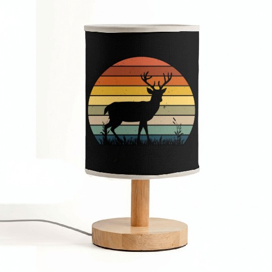 Retro Style Elk - Deer Vintage Fabric Lamps