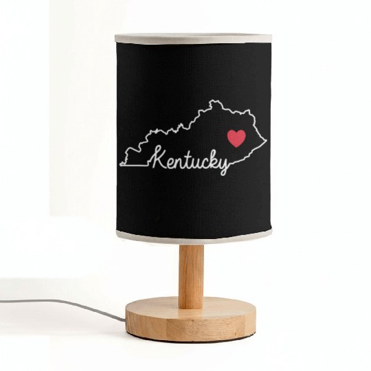 Kentucky Card with Heart USA America Fabric Lamps