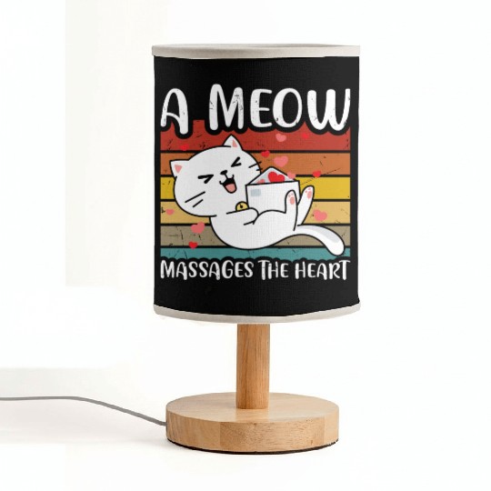 A meow massages the heart Fabric Lamps