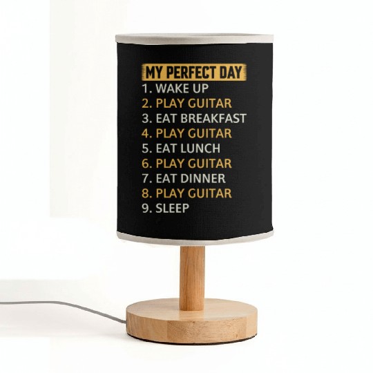 My Perfect Day Guitar Player Day Plan - Guitarist Fabric Lamps