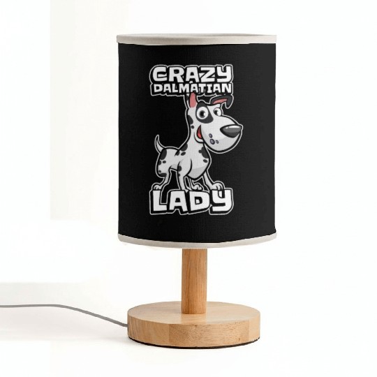 Dalmatian Crazy Dalmatian Lady Fabric Lamps