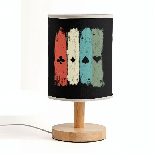 Vintage Ace Pips Casino Blackjack Gambling Poker C Fabric Lamps