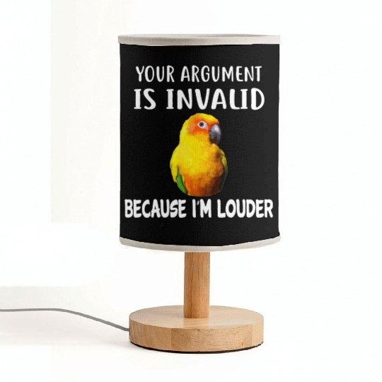 Funny I'm Louder Sun Conure Parrot Bird Appareleuf Fabric Lamps