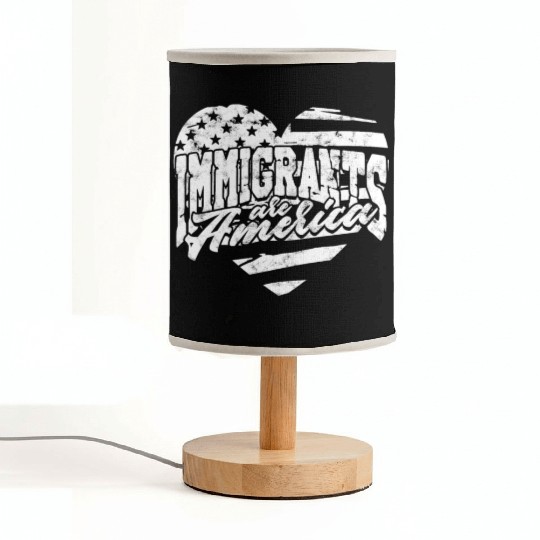 US Immigrant Indigenous USA Immigrants america Fabric Lamps