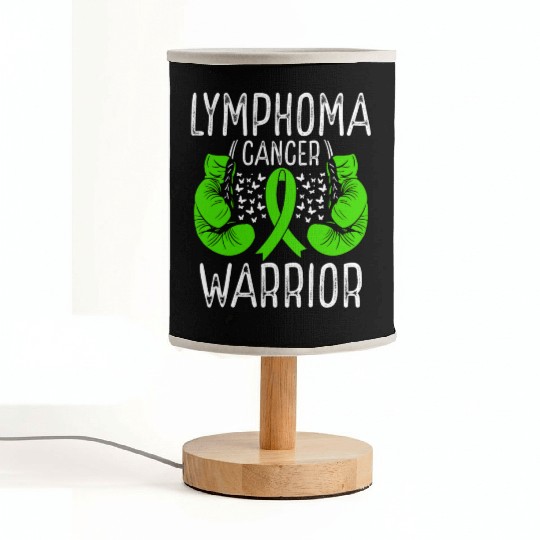 Lymphoma Cancer Warrior Awareness Ribbon Gloves Fabric Lamps