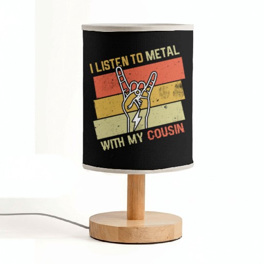 Vintage Metal With Cousin Metal Kid Music Lover Fabric Lamps