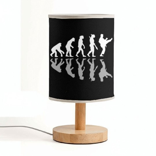 Human Evolution Karate Martial Arts Lover MMA Fabric Lamps