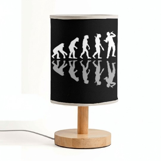 Human Evolution Singer Singing Music Lover Fabric Lamps