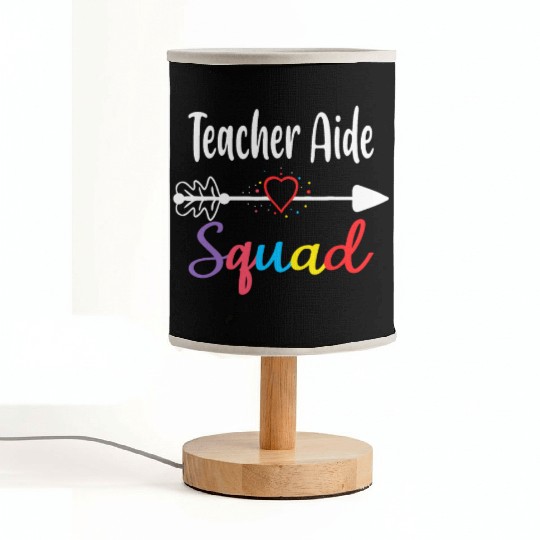 Teacher Aide Squad Funny Back To School Teacher su Fabric Lamps
