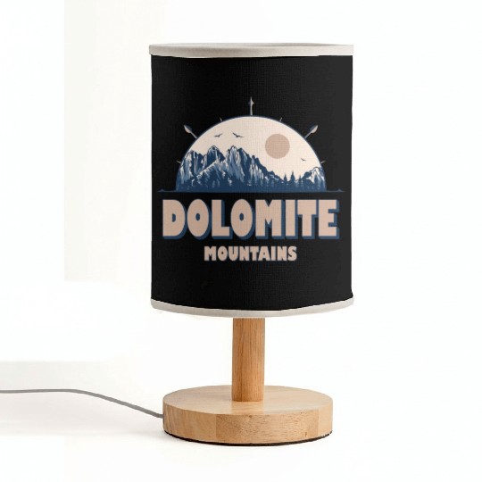 Dolomite Mountains Italy Vintage Mountain Hiking Fabric Lamps