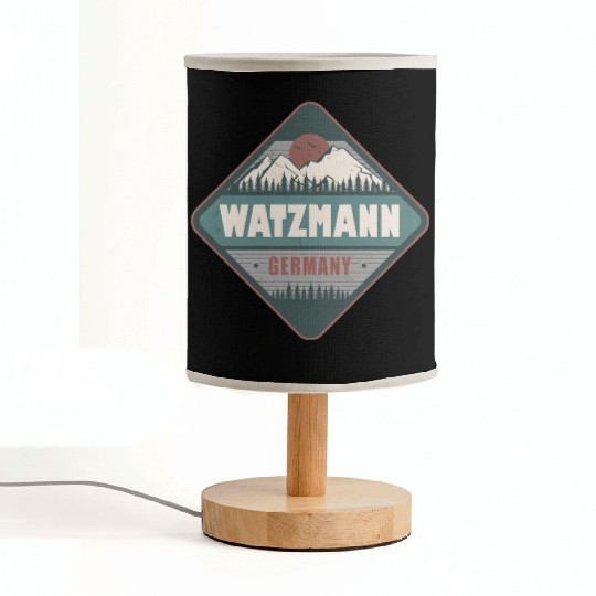 Watzmann Bavaria Germany Vintage Hiking Design Fabric Lamps