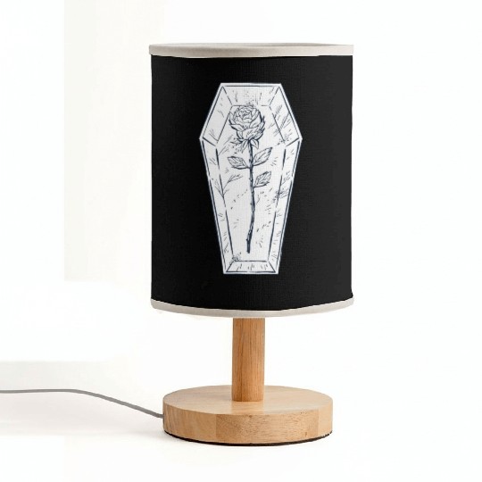Coffin rose art Coffin rose art inspiration store Fabric Lamps