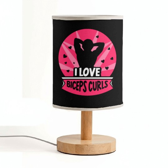 I Love Biceps Curls Sayings Workout Curl Muscle Fabric Lamps