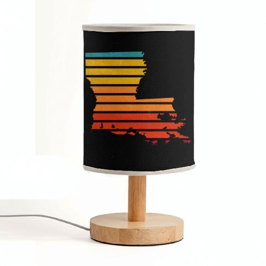 Louisiana sticker retro Fabric Lamps