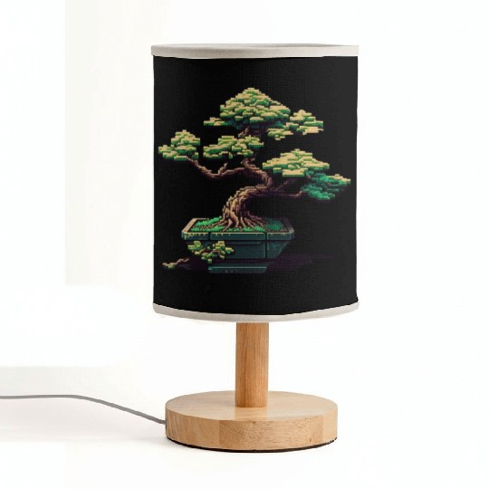 8 Bit Bonsai Tree Fabric Lamps