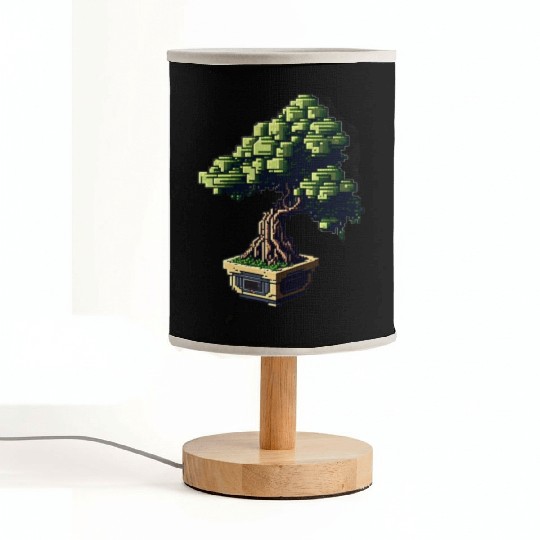 8 Bit Bonsai Tree Fabric Lamps