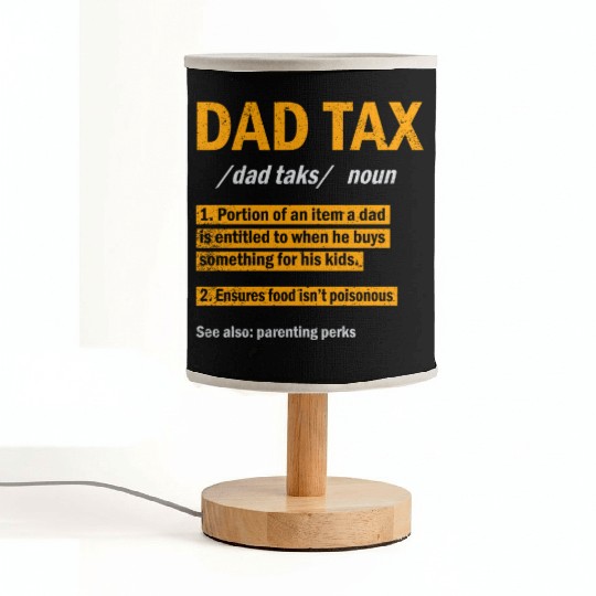 Vintage Dad Tax Definition Men Funny Father's Day Fabric Lamps