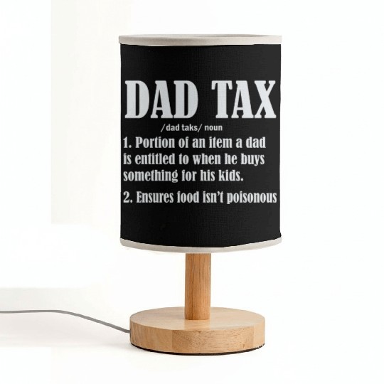 Vintage Dad Tax Definition Men Funny Father's Day Fabric Lamps
