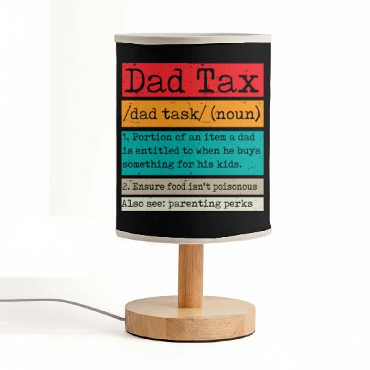 Vintage Dad Tax Definition Men Funny Father's Day Fabric Lamps