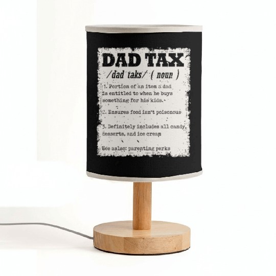 Vintage Dad Tax Definition Men Funny Father's Day Fabric Lamps